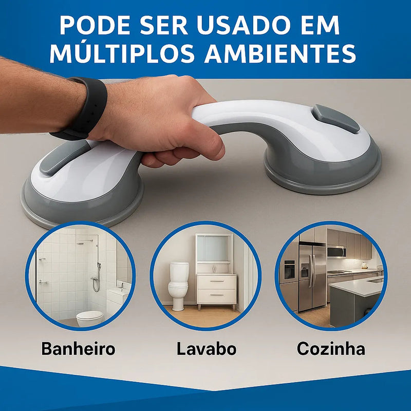 Barra de Apoio Portátil Para Banheiro SafeGrip | Firmeza e Segurança